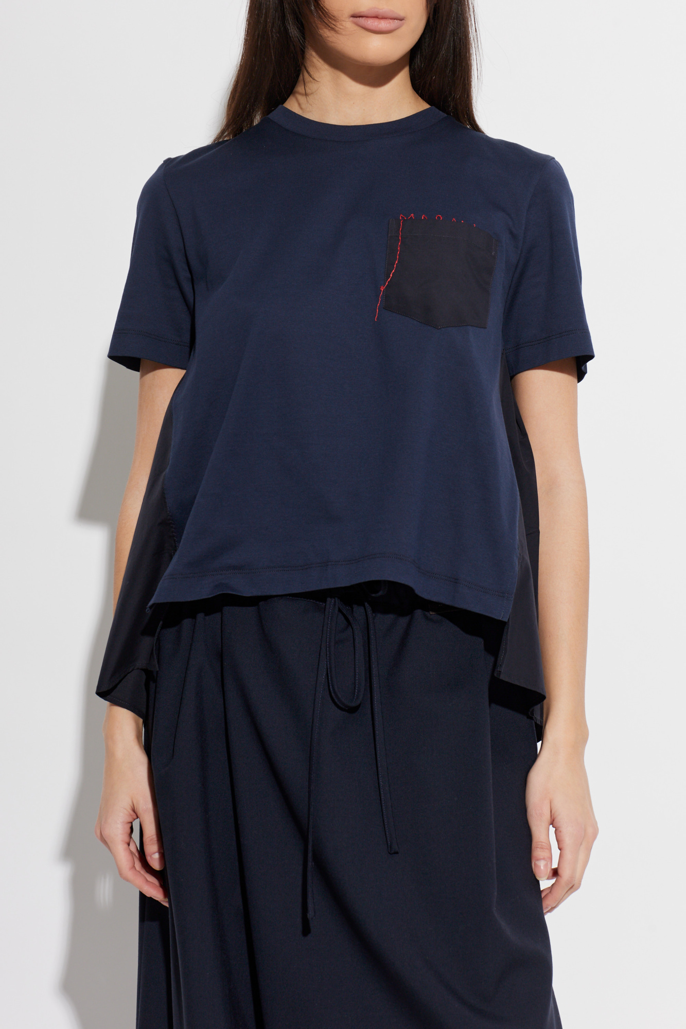 Marni Asymmetric t-shirt with logo | Women's | Vitkac